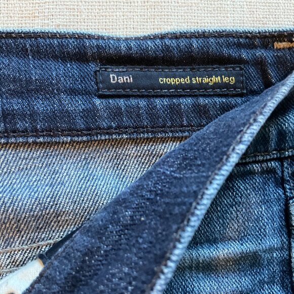 Citizens of Humanity Dani Cropped Straight Leg Cuffed Jeans, Medium Wash, Sz 28 - Picture 5 of 9